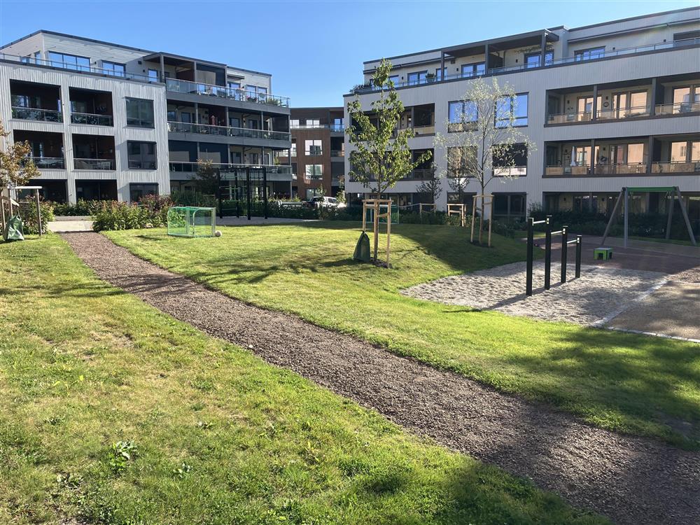 Lekeplassen på Grindløkka. - Klikk for stort bilde