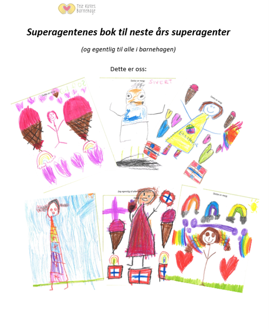 Tegninger tegnet av barn. - Klikk for stort bilde