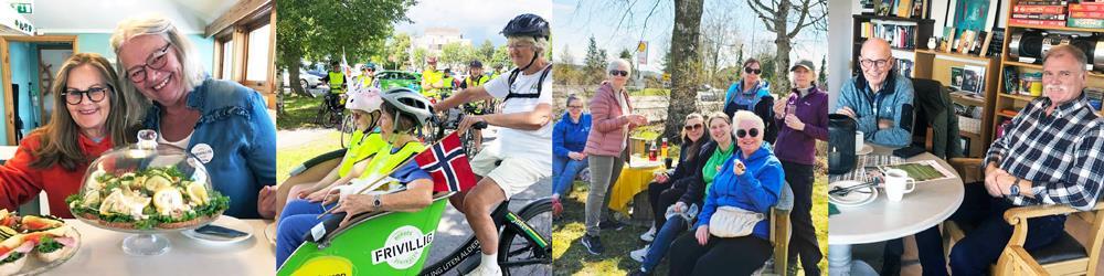 Bilder av glade mennesker på frivilligsentralen - Klikk for stort bilde